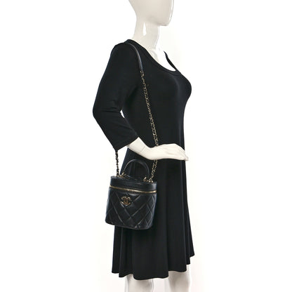 Chanel Lambskin Quilted Trendy Vanity Case Black 2 of 17