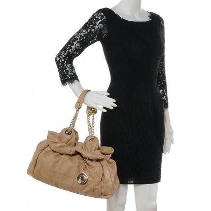 Christian Dior Lambskin Cannage Medium Le Trente Tote Beige 2 of 8