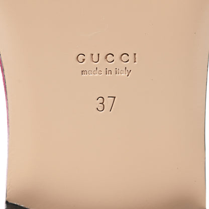 Gucci Velvet Crystal Square G Madelyn Slide Sandals 37 Light Raspberry Rose 6 of 9