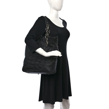 Christian Dior Lambskin Cannage Large Dior Soft Shopping Tote Black 2 of 7