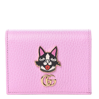 Gucci Dollar Calfskin Bosco Card Case Wallet Malva 1 of 12