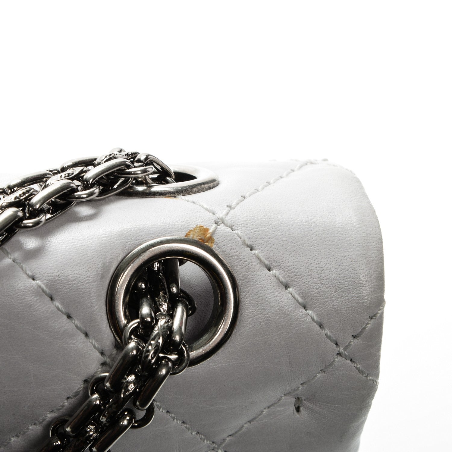 Chanel Aged Calfskin 50th Anniversary 2.55 Reissue 226 White 7 of 9
