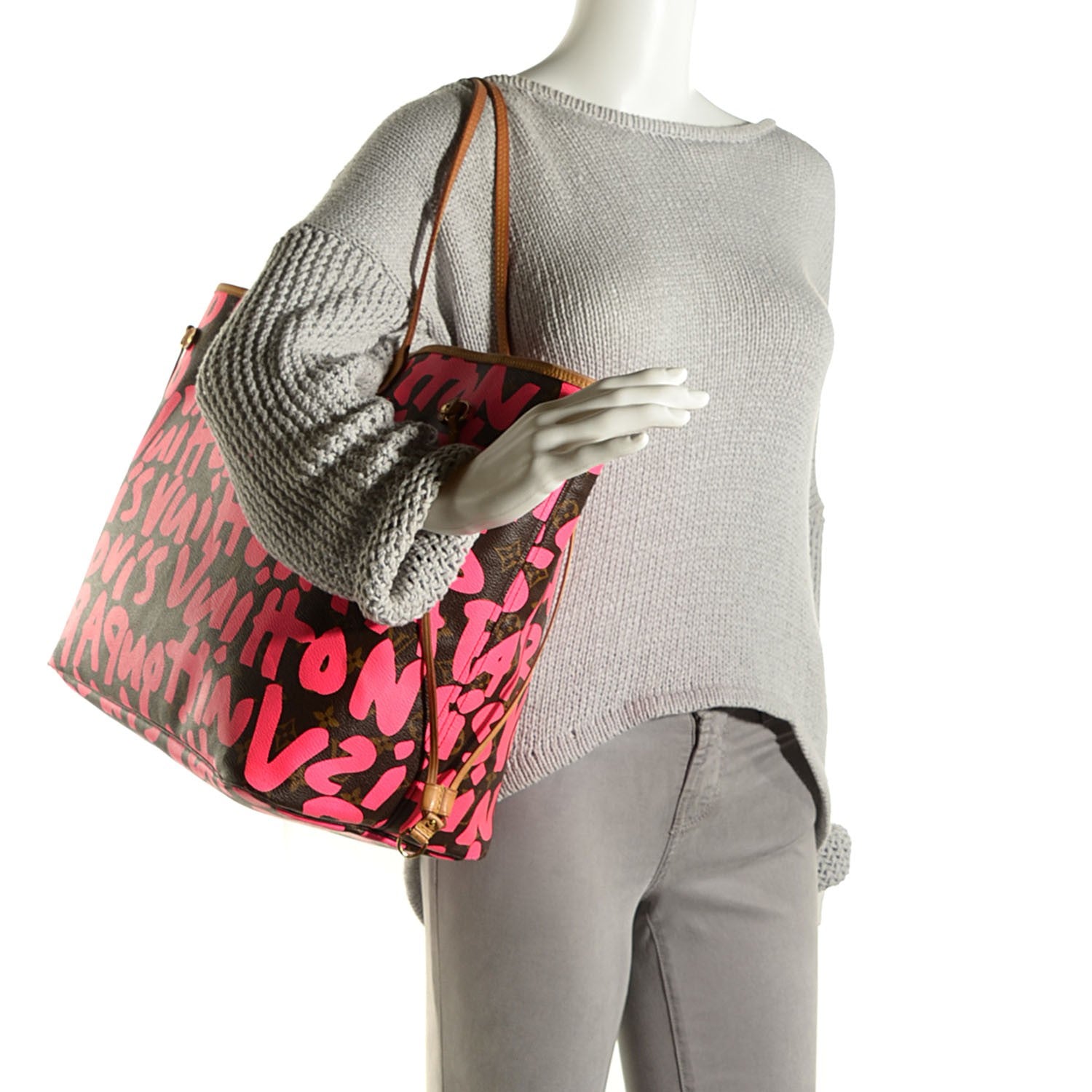 Louis Vuitton Monogram Graffiti Neverfull GM Fuchsia 2 of 7