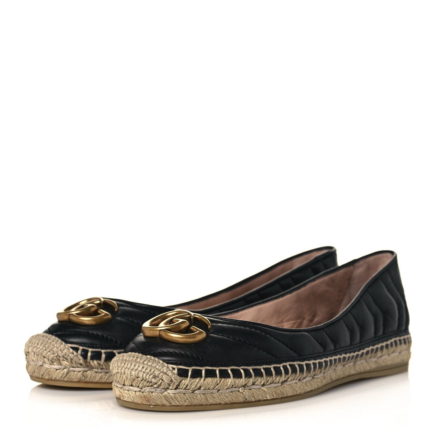 Nappa Matelasse GG Marmont Espadrilles 37 Black
