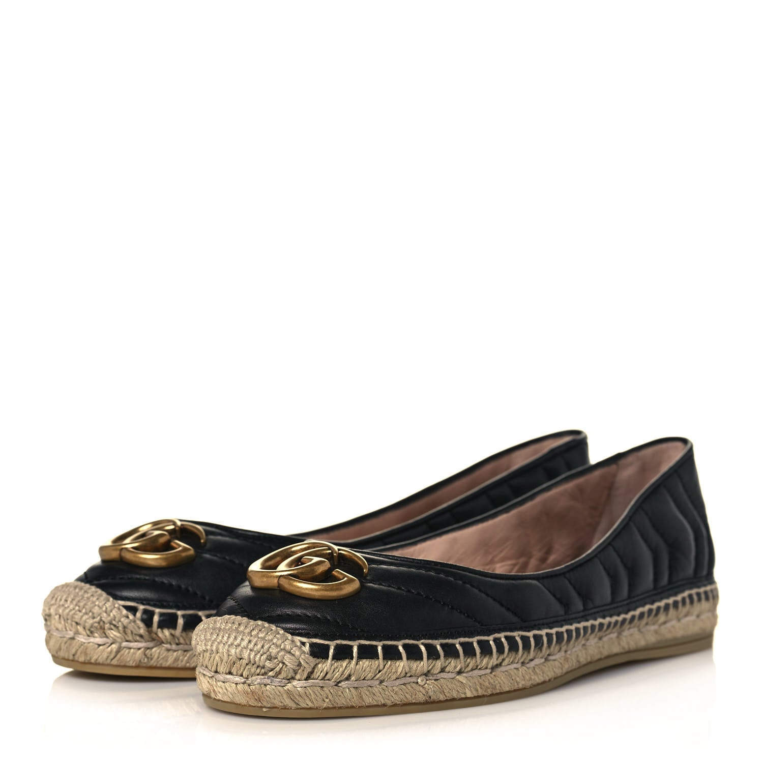 Gucci Nappa Matelasse GG Marmont Espadrilles 37 Black 3 of 11