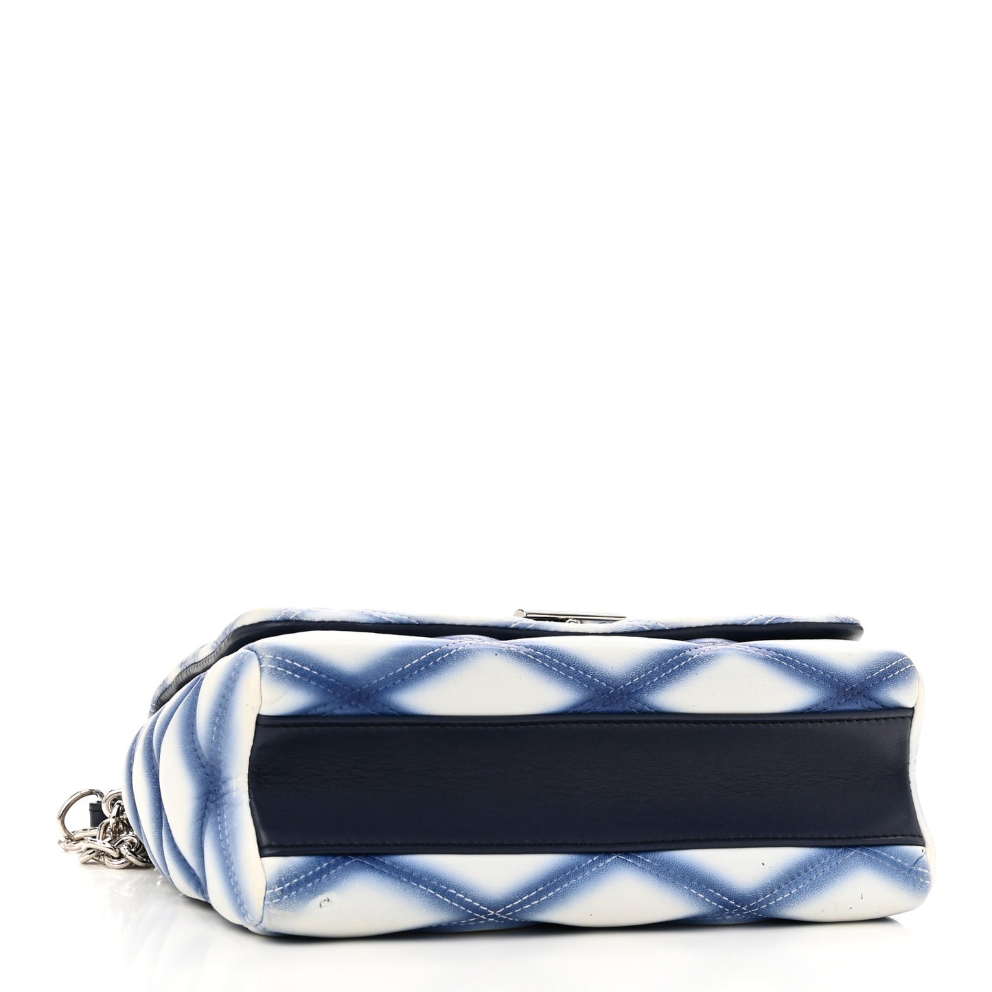Lambskin Malletage Contraste GO-14 PM Blue