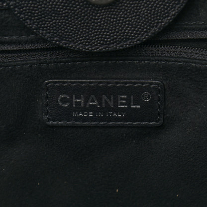 Chanel Caviar Medium Studded Deauville Tote Black 6 of 14