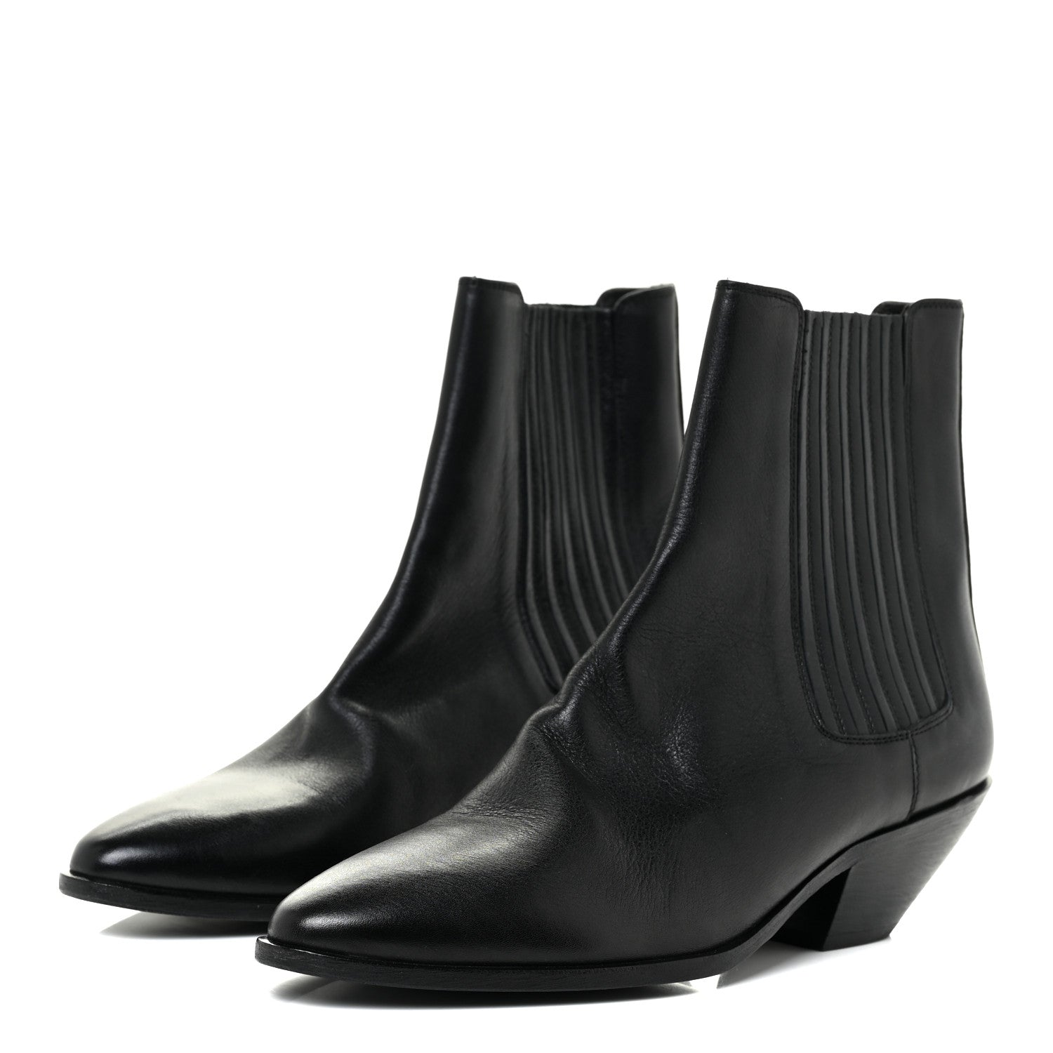 Saint Laurent Calfskin Brit Souple Ankle Boots 39 Black 3 of 10