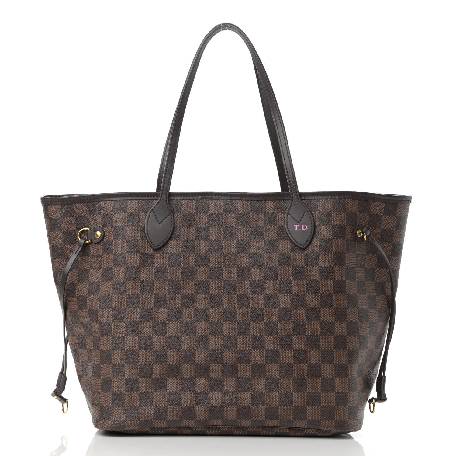 Louis Vuitton Damier Ebene Neo Neverfull MM Rose Ballerine 3 of 15