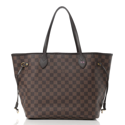 Louis Vuitton Damier Ebene Neo Neverfull MM Rose Ballerine 3 of 15