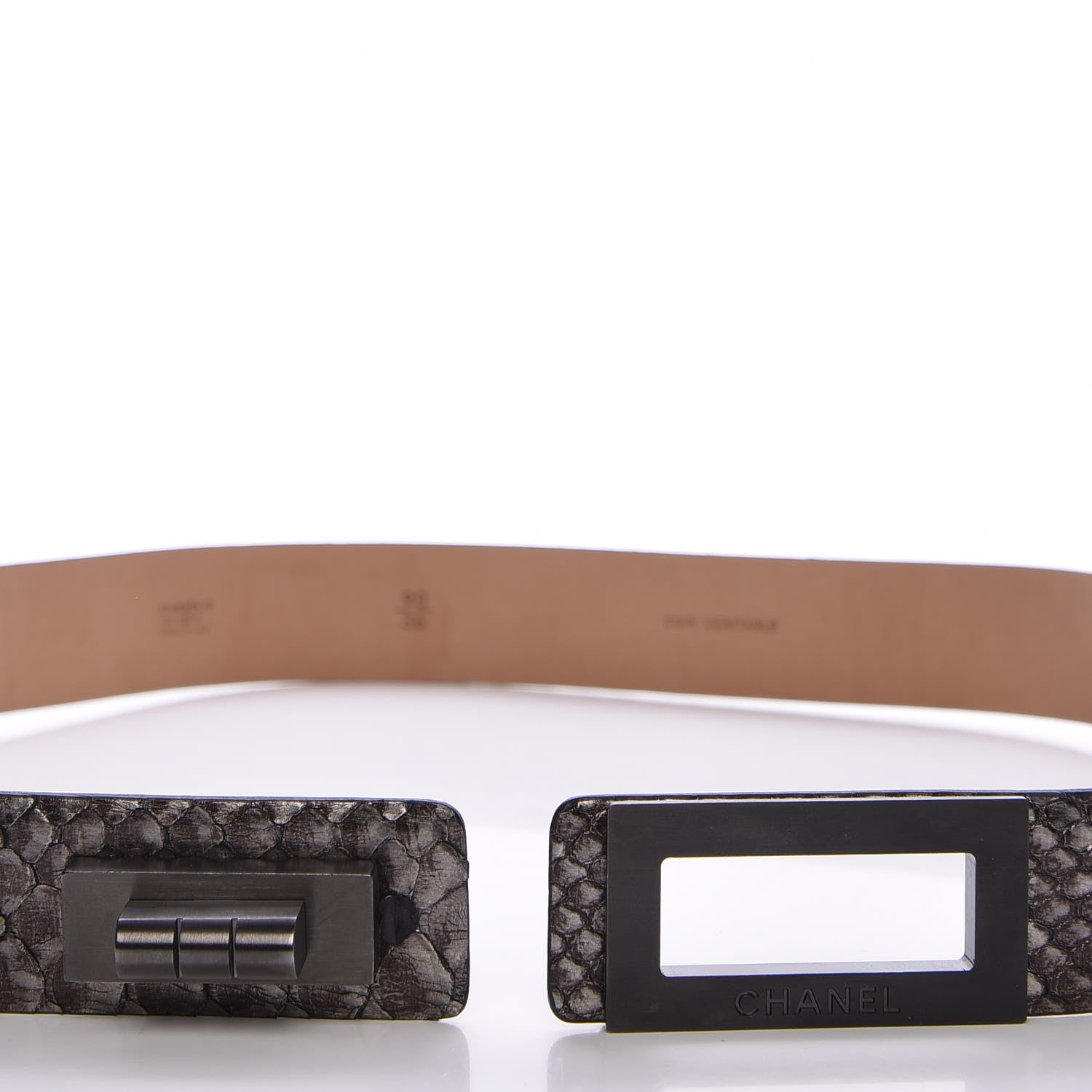 Chanel Python Reissue Belt 90 36 Ruthenium 10 of 10