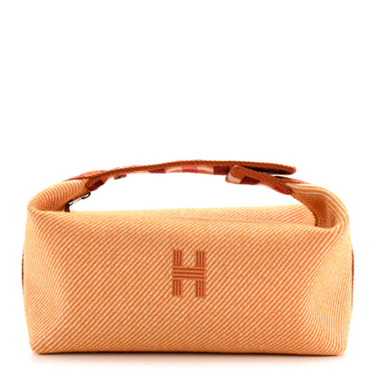 Hermes Merino Wool Small Au Carre Bride-A-Brac Pouch Fauve 1 of 7
