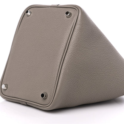 Hermes Taurillon Maurice Picotin Lock 18 PM Gris Asphalte 9 of 10