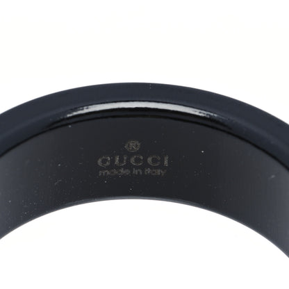 Gucci 18K Yellow Gold Ceramic Topaz Icon Band Ring 59 8.75 Black 5 of 7