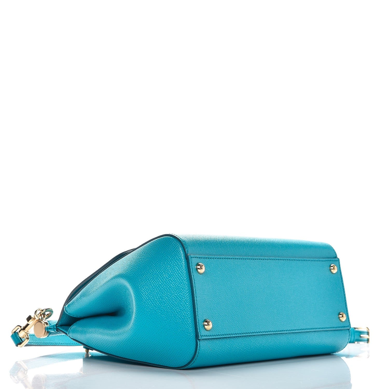 Dolce & Gabbana Dauphine Calfskin Medium Miss Sicily Satchel Turquoise 4 of 6
