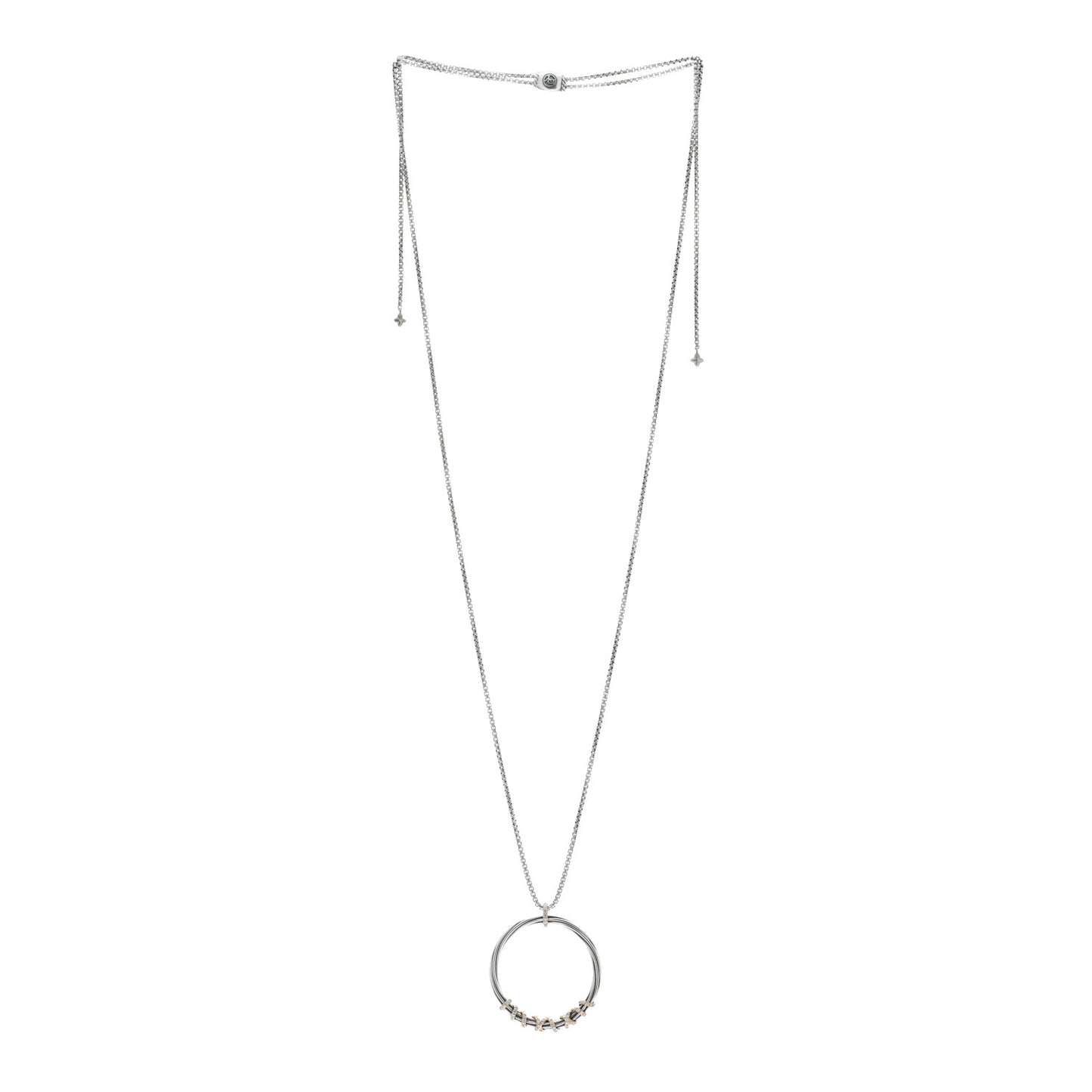 Sterling Silver 18K Yellow Gold Diamond Helena Necklace