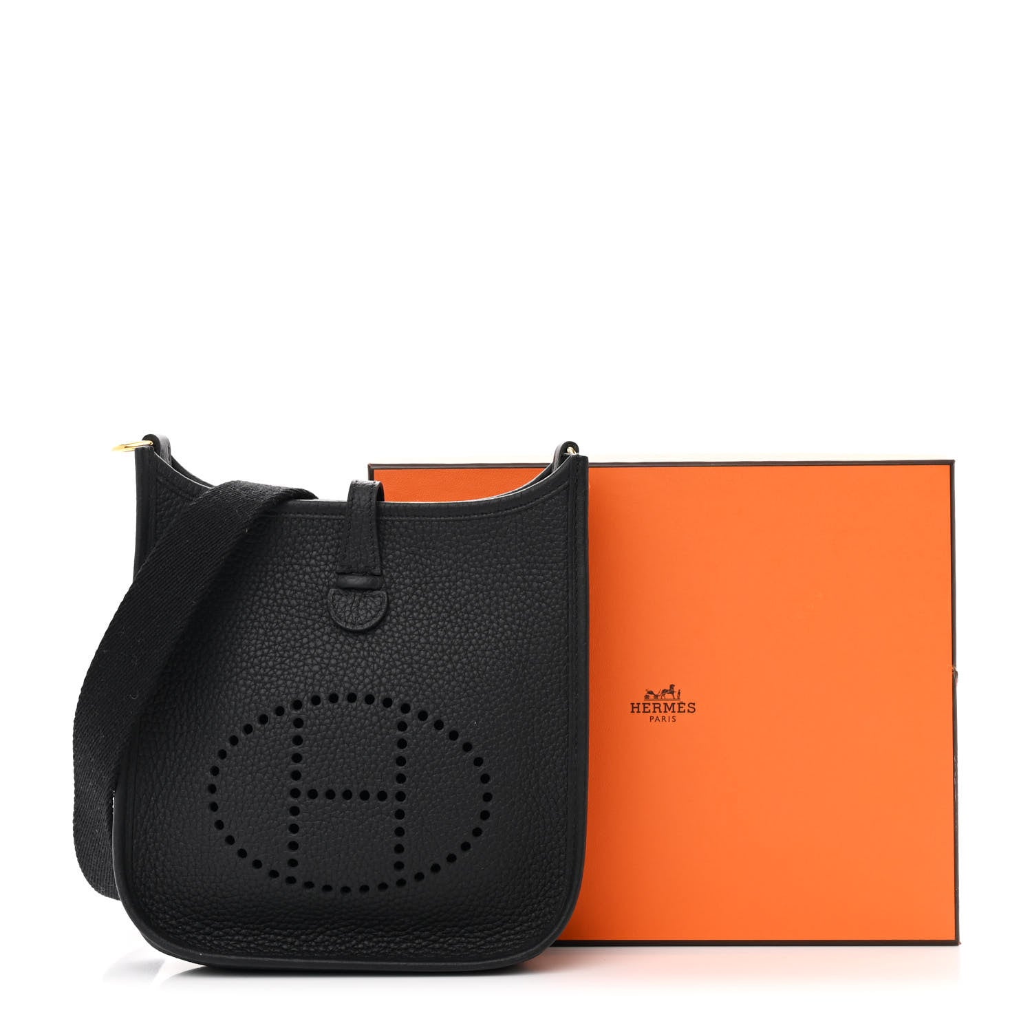 Hermes Taurillon Clemence Evelyne TPM Black 11 of 11