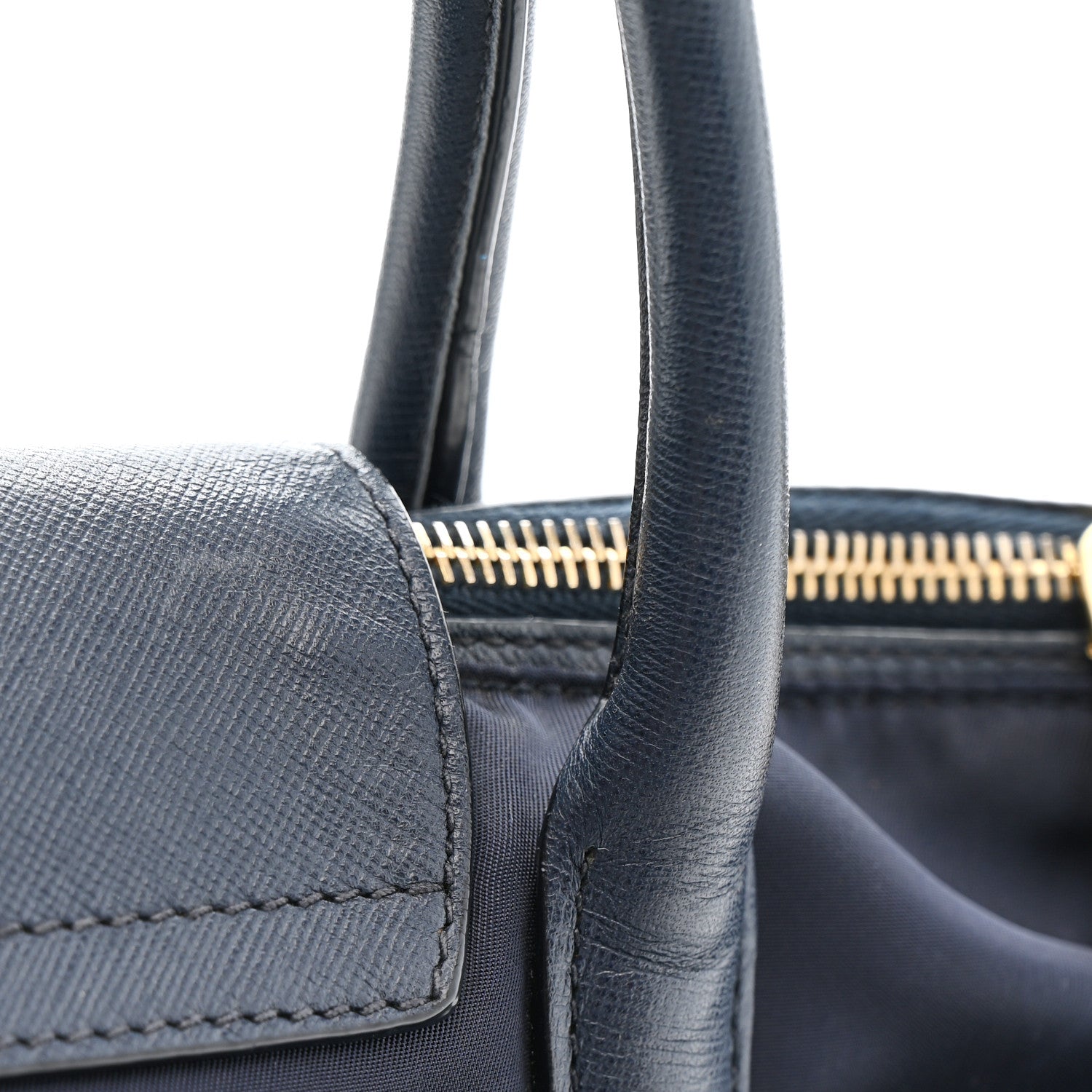 Prada Tessuto Nylon Saffiano Shopping Tote Navy 1830062 – FASHIONPHILE