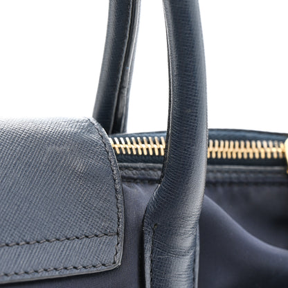 Prada Tessuto Nylon Saffiano Shopping Tote Navy 14 of 17