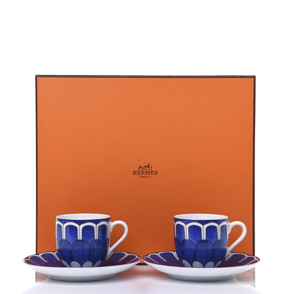Hermes Porcelain Bleus d'Ailleurs Tea Cup And Saucer Set Of 2 9 of 10