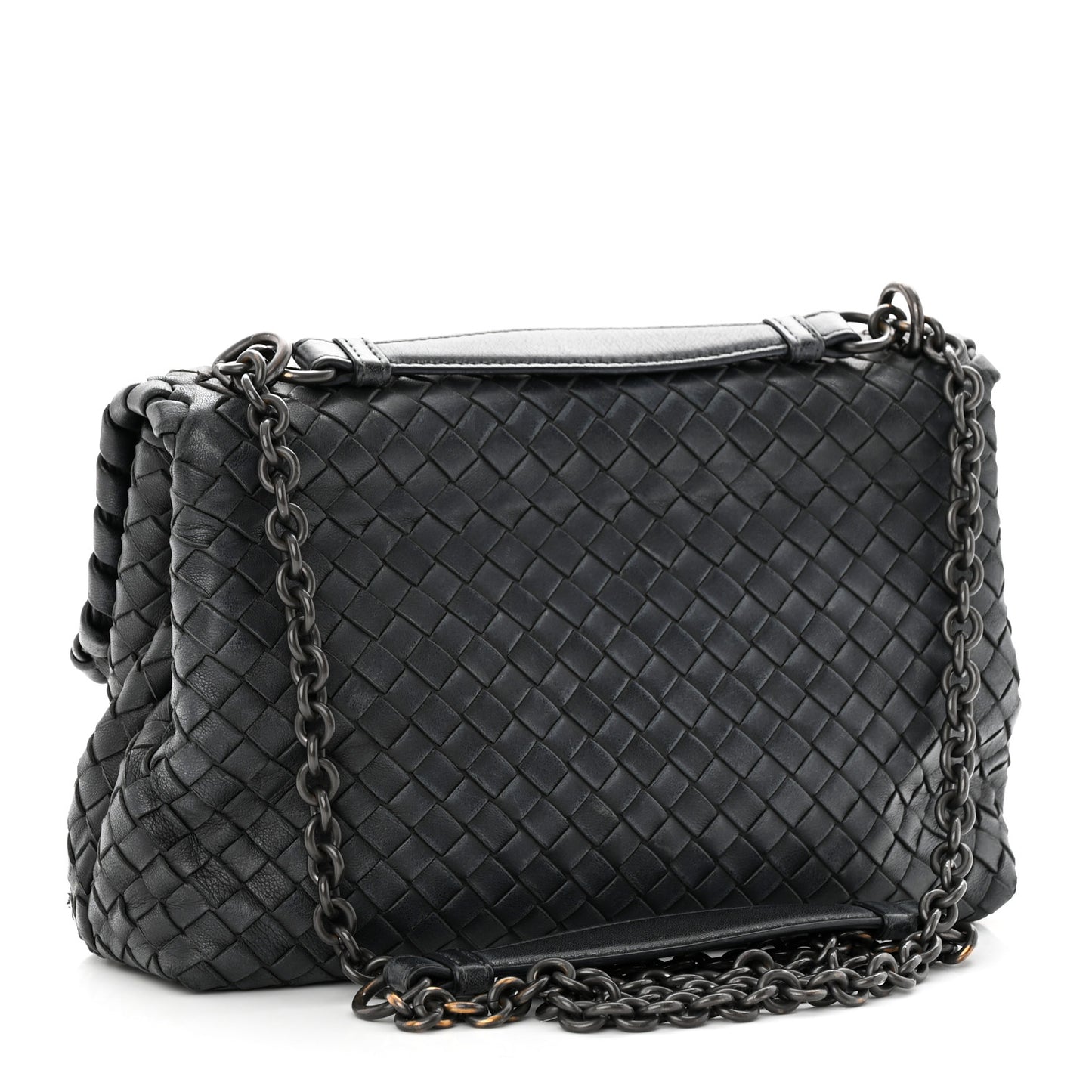 Nappa Intrecciato Small Olimpia Bag Black