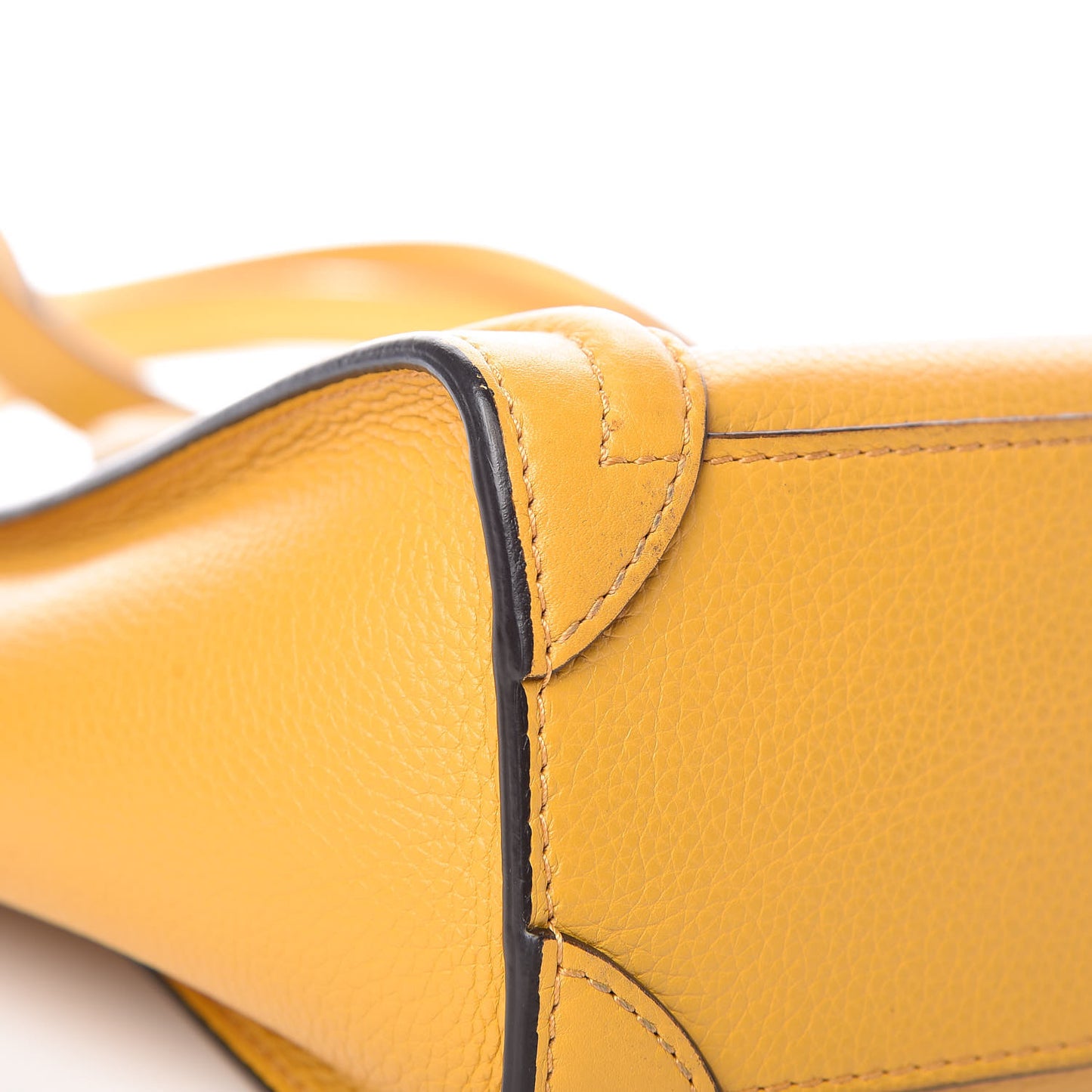 Drummed Calfskin Nano Luggage Ocre