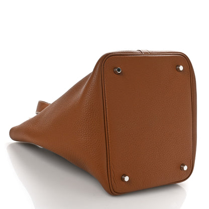 Hermes Taurillon Clemence Picotin Lock 22 MM Gold 4 of 9