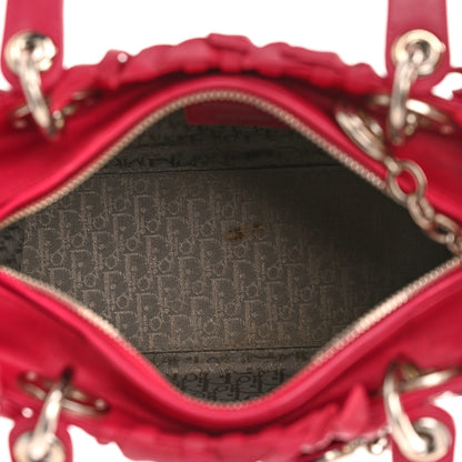 Christian Dior Lambskin Cannage Bow Medium Lady Dior Fuchsia 5 of 13