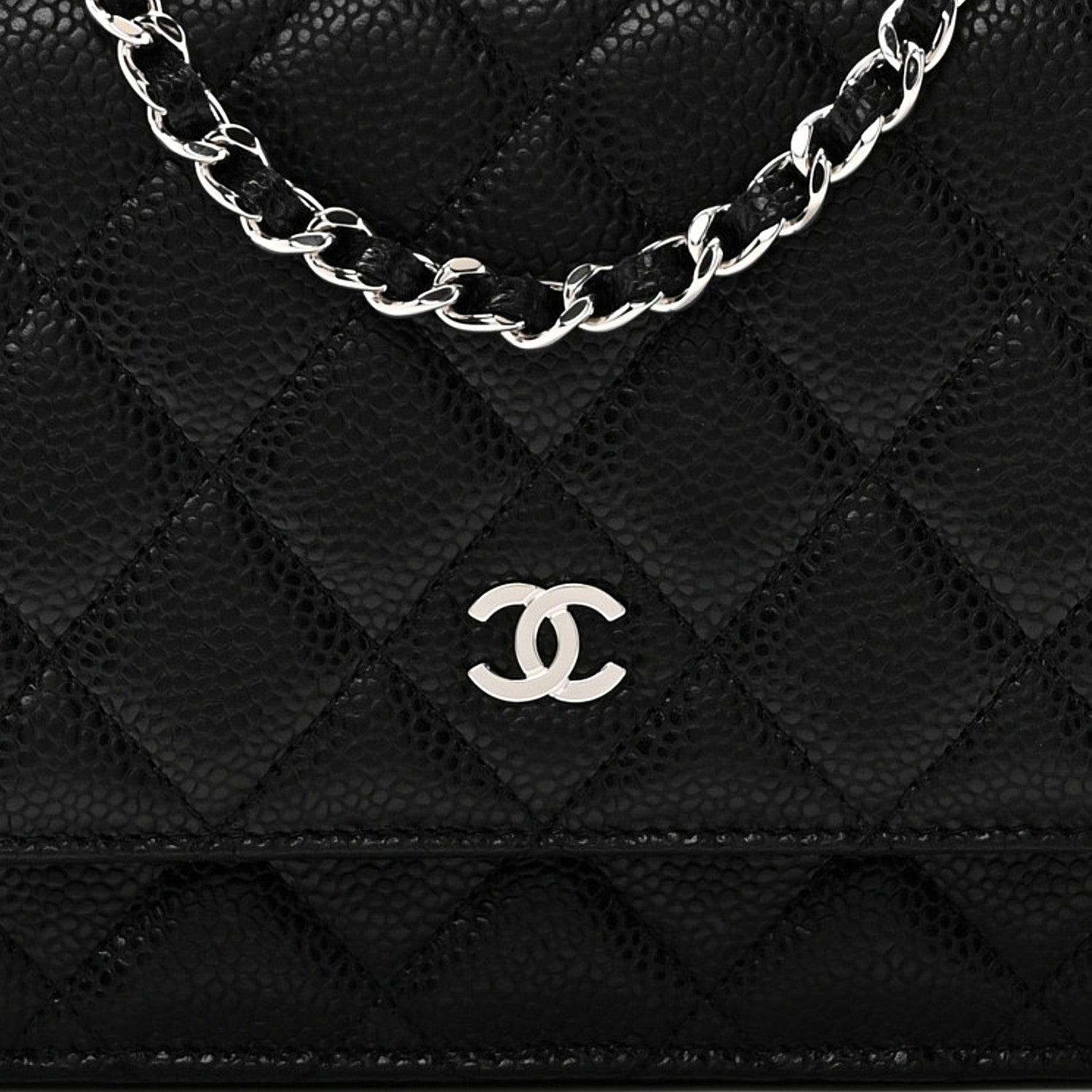 Chanel Caviar Quilted Wallet On Chain WOC Black 9 of 12
