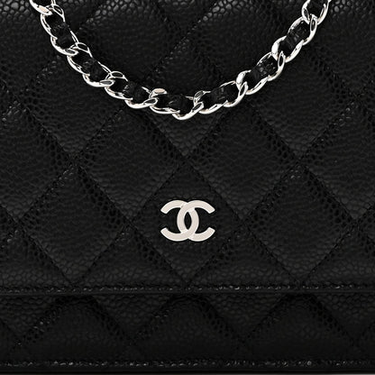 Chanel Caviar Quilted Wallet On Chain WOC Black 9 of 12