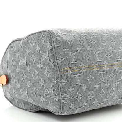 Louis Vuitton Monogram Denim Speedy Soft 30 Washed Gray 8 of 9
