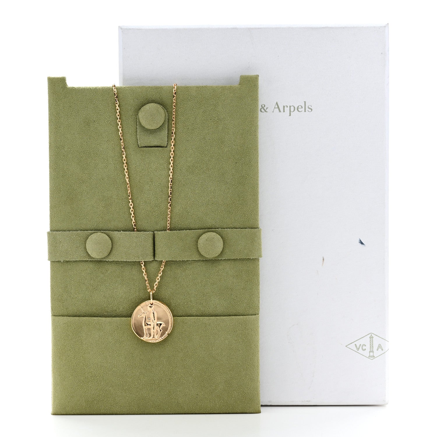 Van Cleef & Arpels 18K Yellow Gold Zodiac Virgo Pendant Necklace 6 of 6
