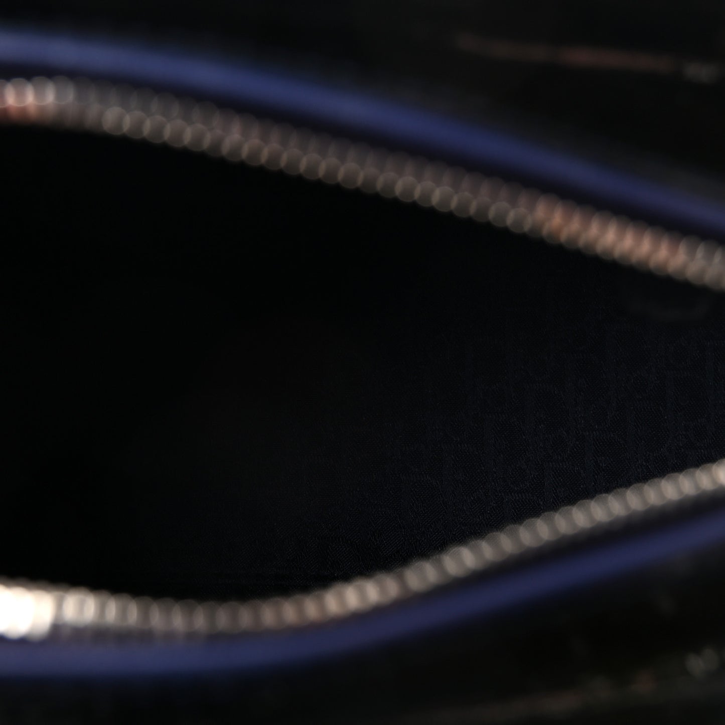 Patent Cannage Medium Lady Dior Navy Blue