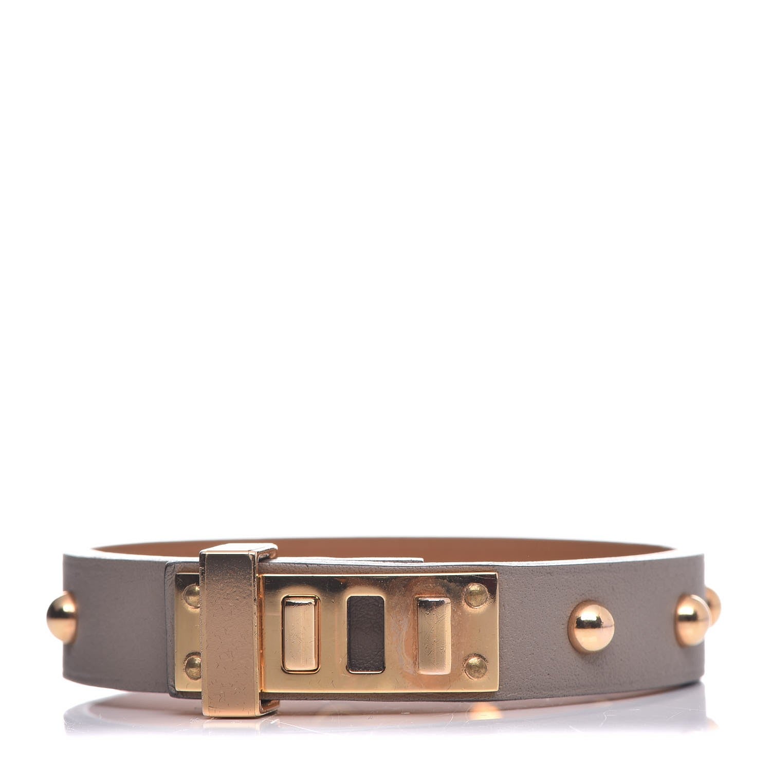 Hermes Swift Mini Dog Clous Ronds Bracelet T2 Gris Asphalte 1 of 6