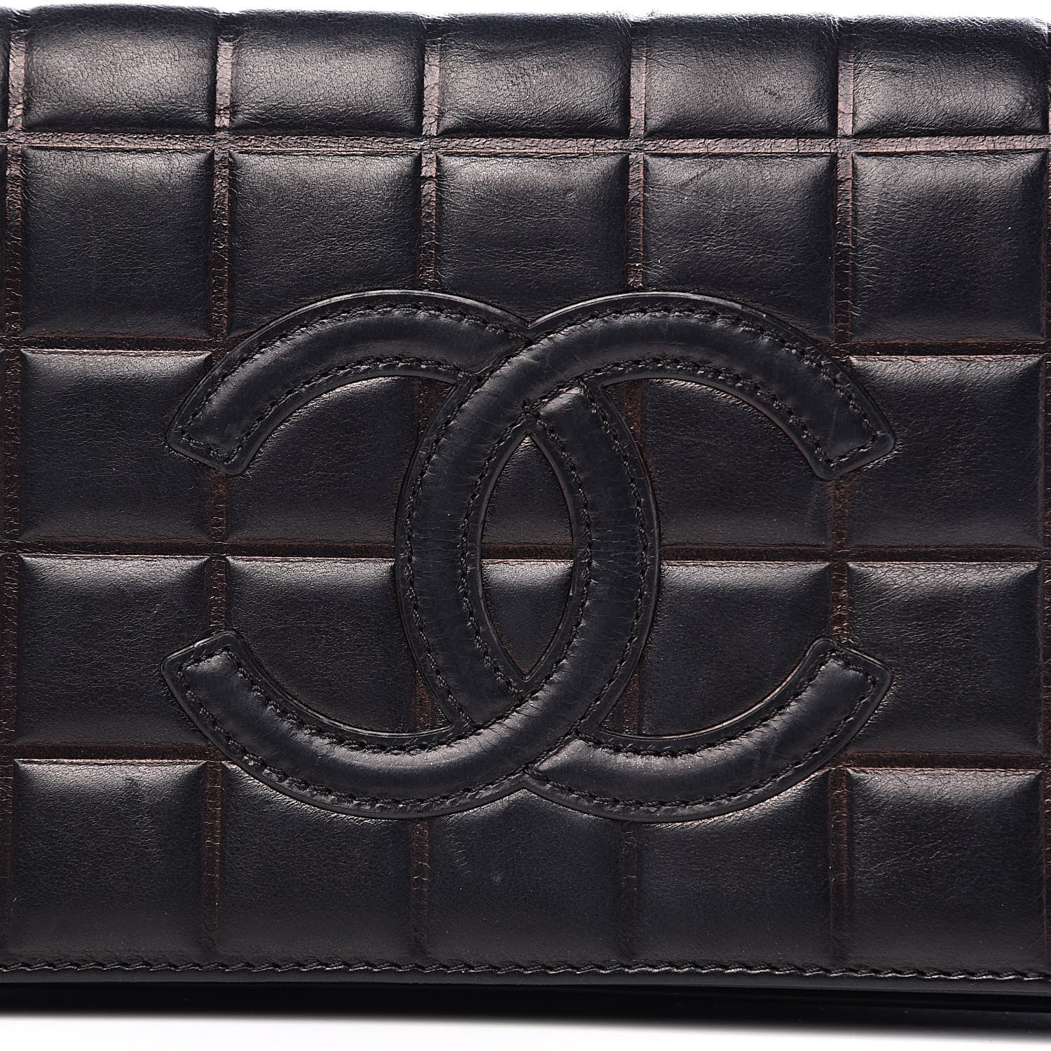 Chanel Lambskin Quilted CC Chocolate Bar Flap Black 14 of 14