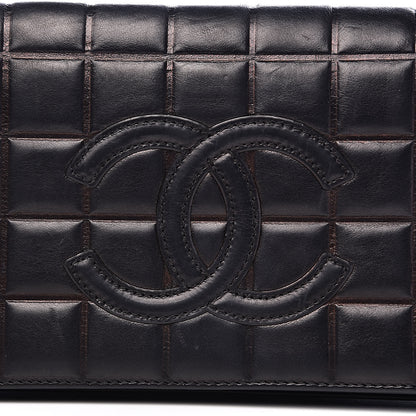Chanel Lambskin Quilted CC Chocolate Bar Flap Black 14 of 14