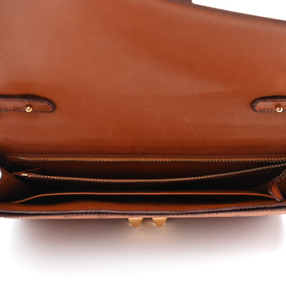 Hermes Ostrich Medor Shoulder Bag Gold 4 of 9