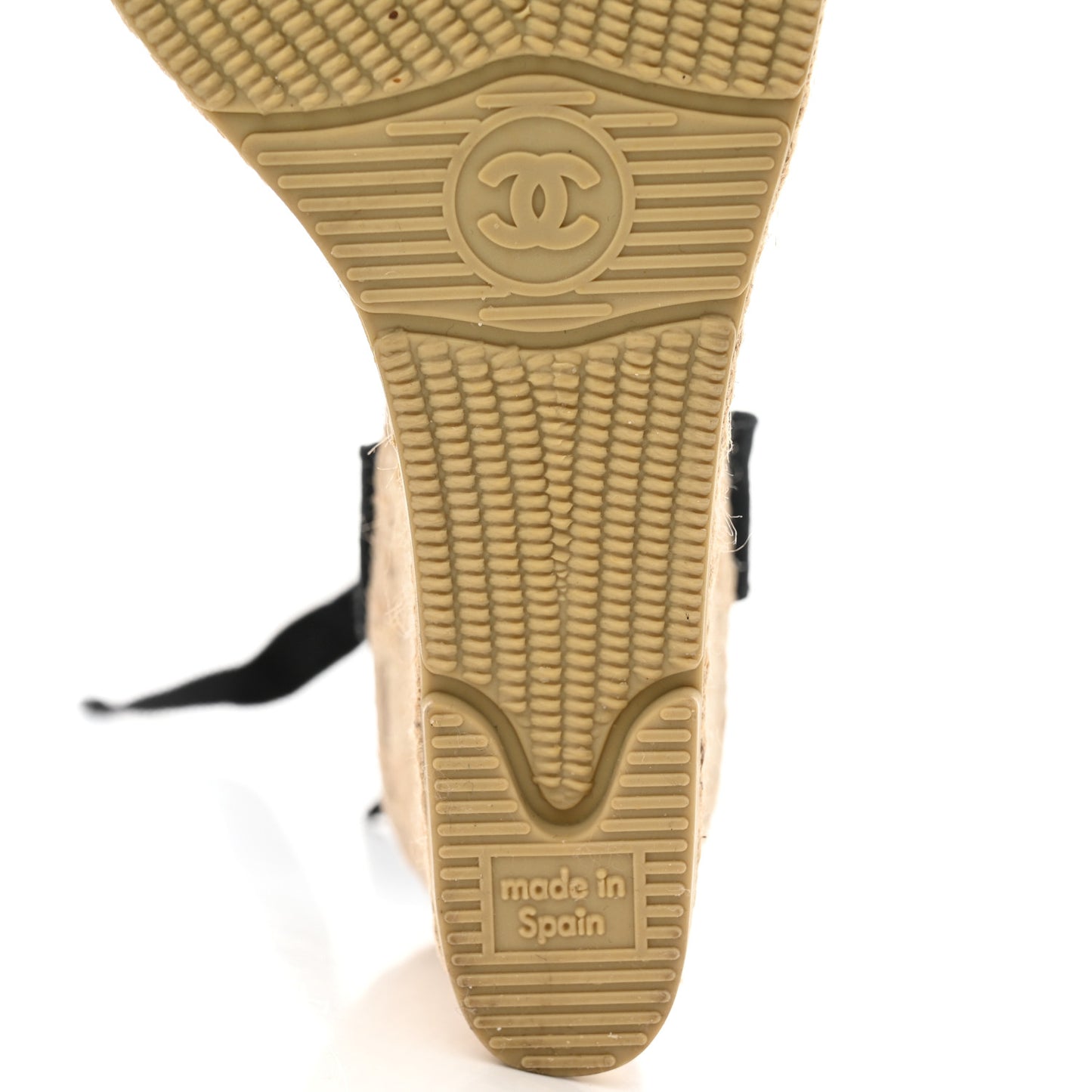 Grosgrain Camellia Espadrille Wedges 37 Black