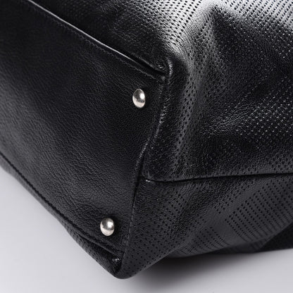 Chanel Goatskin Perforated Large CC Tote Black 9 of 11