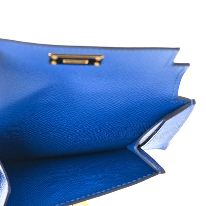 Hermes Epsom Kelly Pocket Compact Wallet Bleu Royal 5 of 8