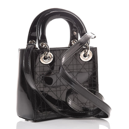 Christian Dior Patent Cannage Mini Lady Dior Black 3 of 11