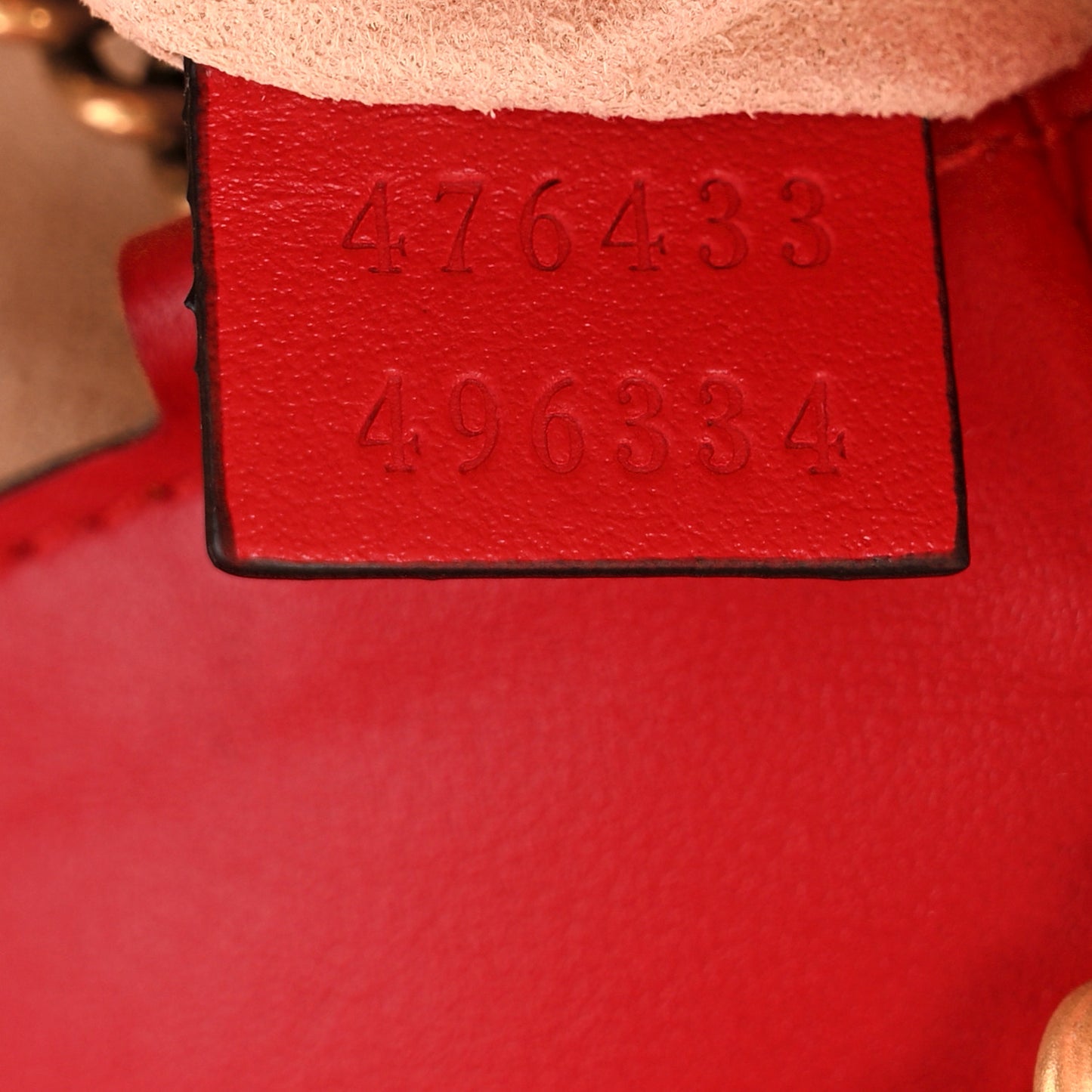 Calfskin Matelasse Super Mini GG Marmont Shoulder Bag Hibiscus Red