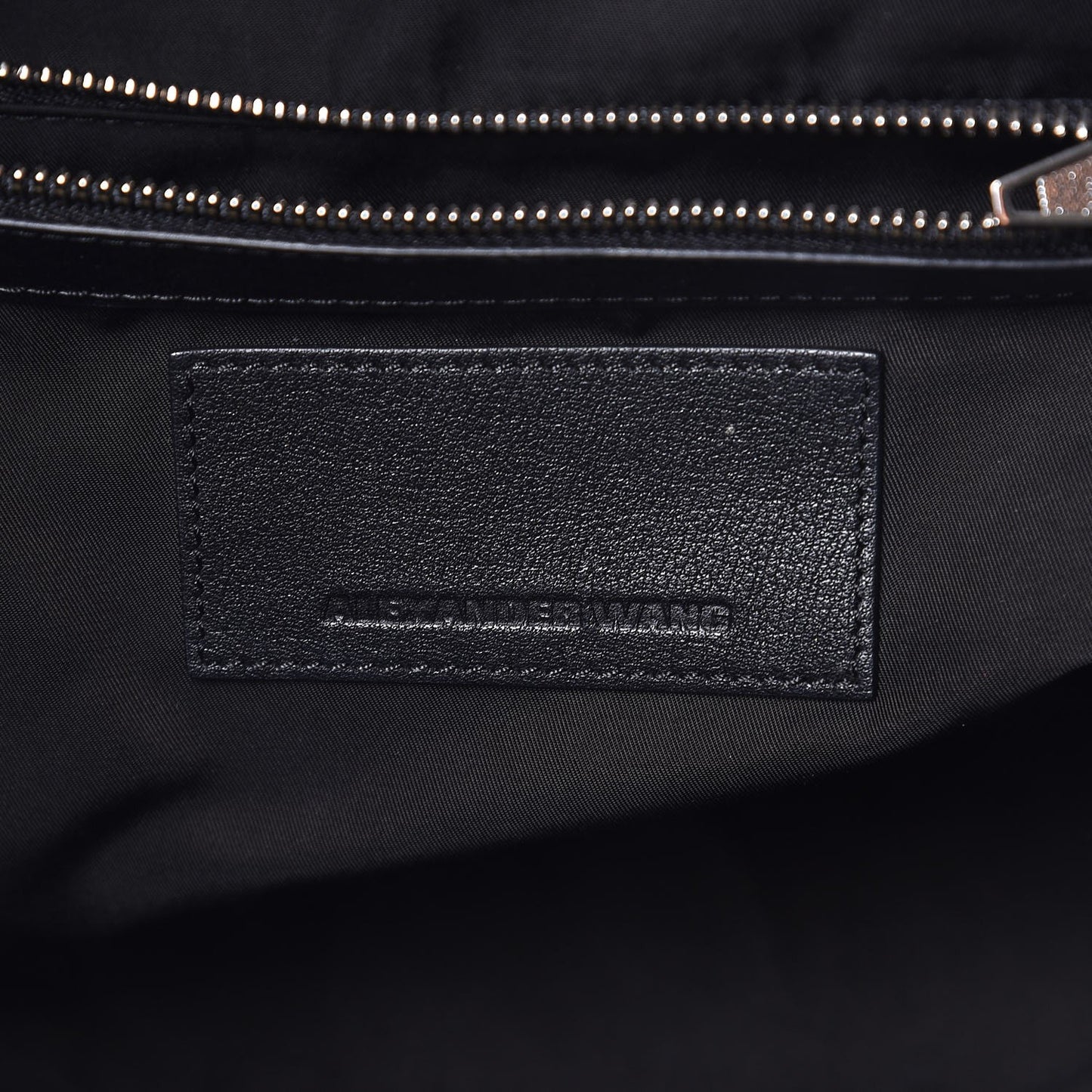 Trimmed Fleece Suede Small Emile Black Silver Hardware