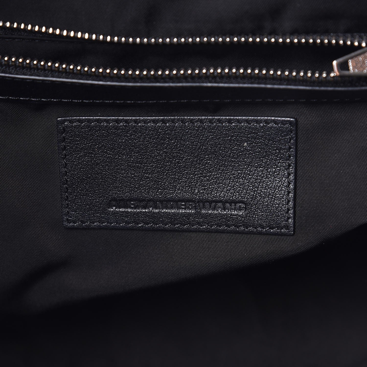 Alexander Wang Trimmed Fleece Suede Small Emile Black Silver Hardware 7 of 15