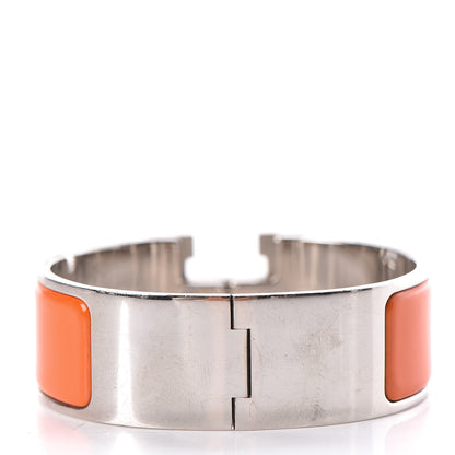 Hermes Enamel Wide Clic Clac H Bracelet PM Orange 3 of 4