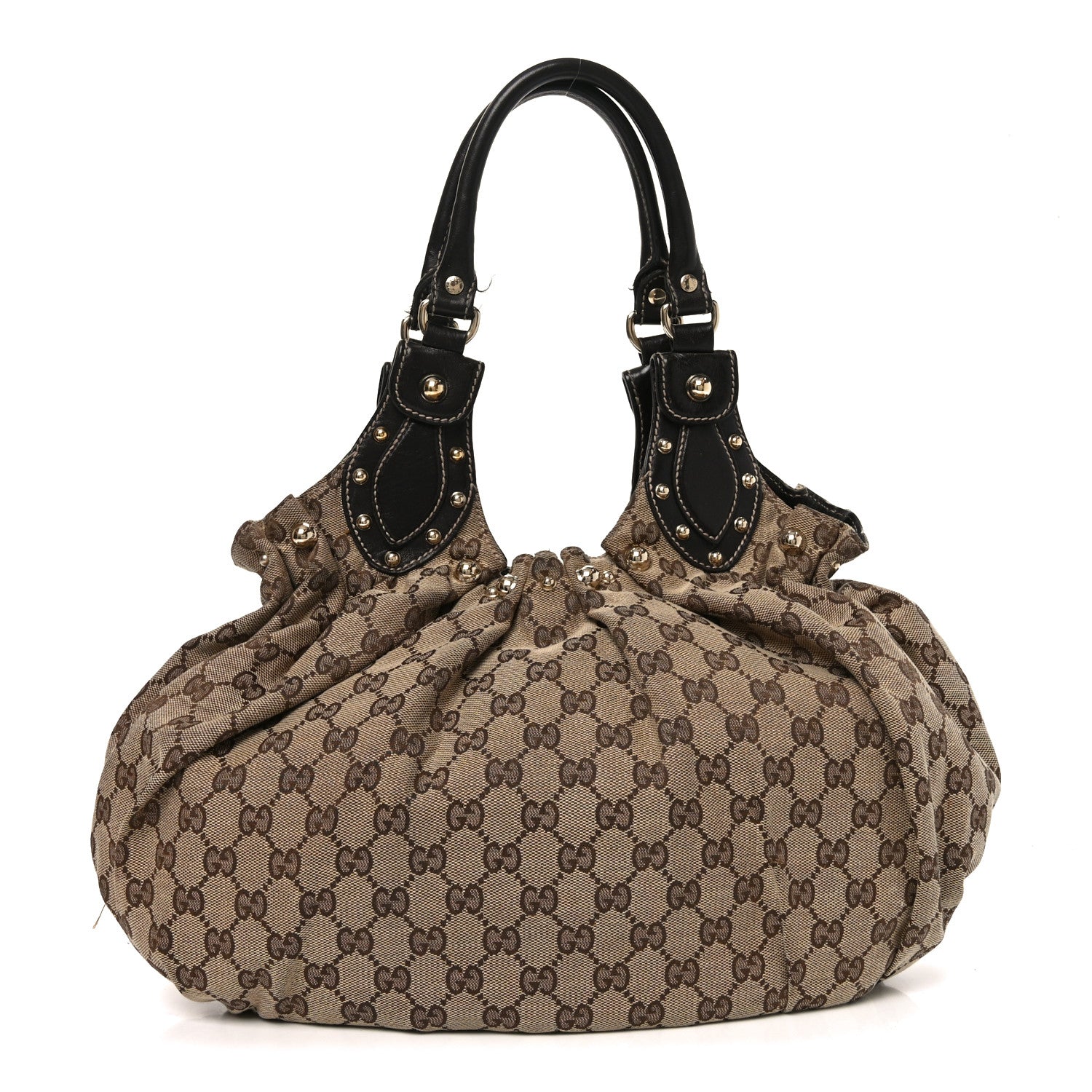 Gucci Monogram Studded Medium Pelham Shoulder Bag Dark Brown 1 of 12