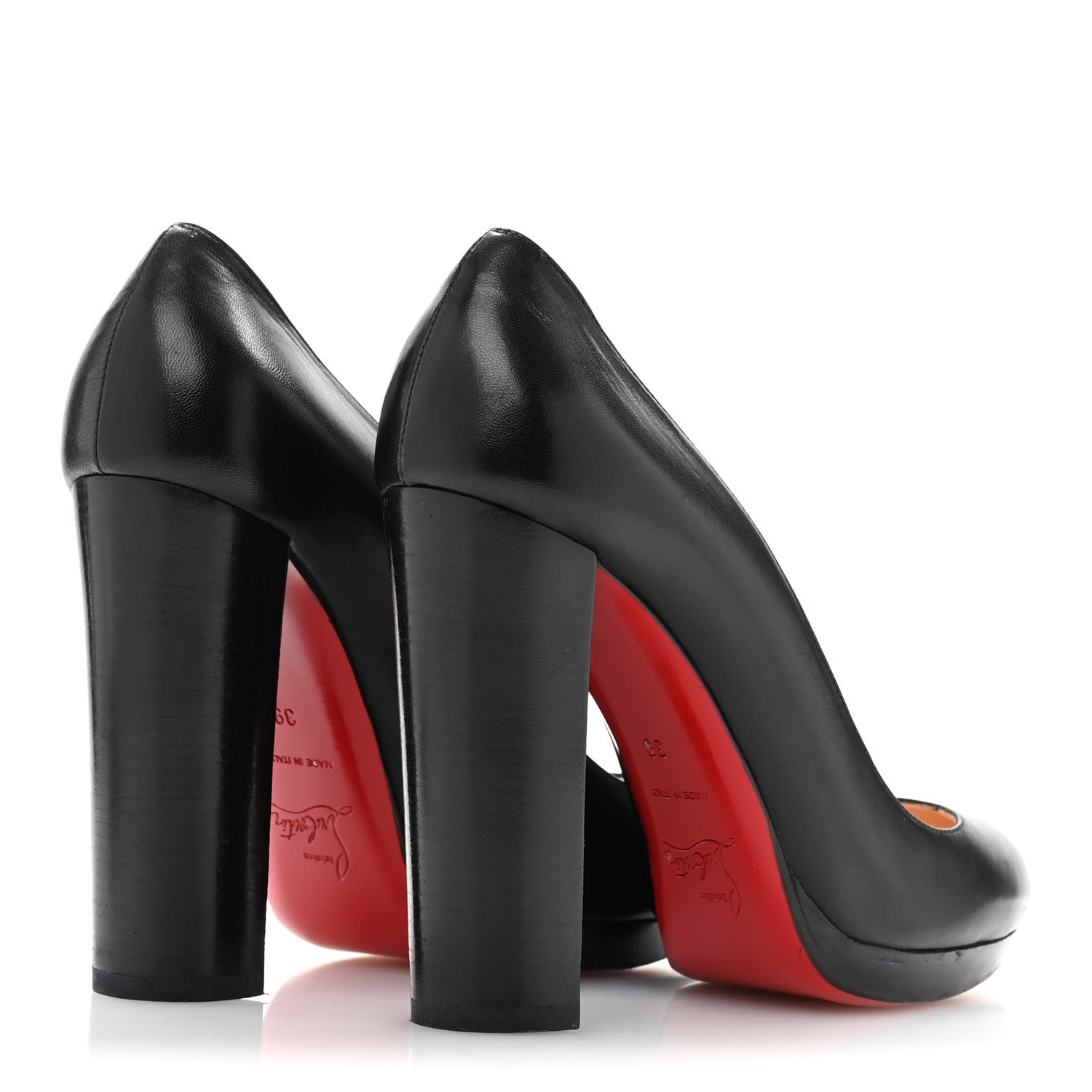 Christian Louboutin Kid Leather Grapi 120 Platform Pumps 39 Black 5 of 9