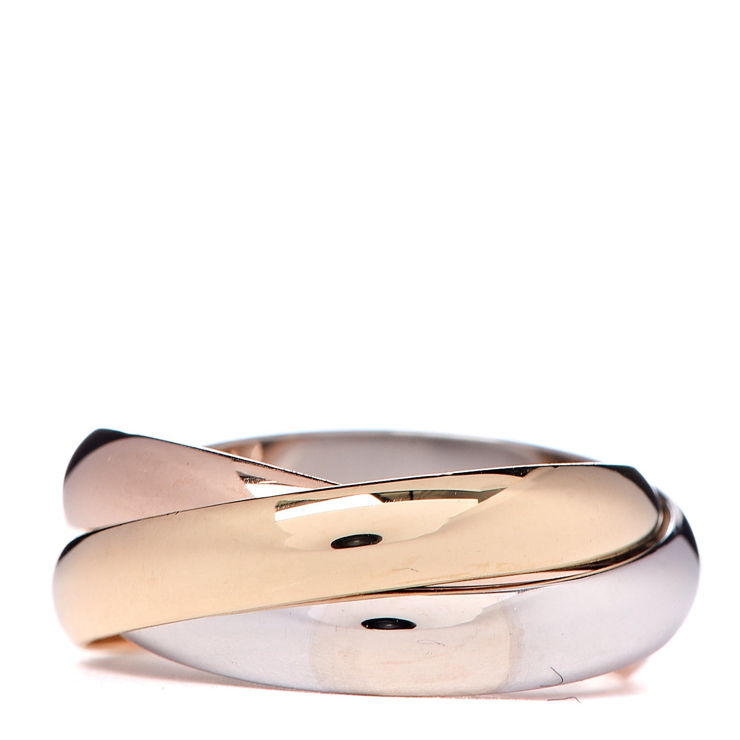 18K Pink Yellow White Gold Classic Les Must De Trinity Ring 50 5.25