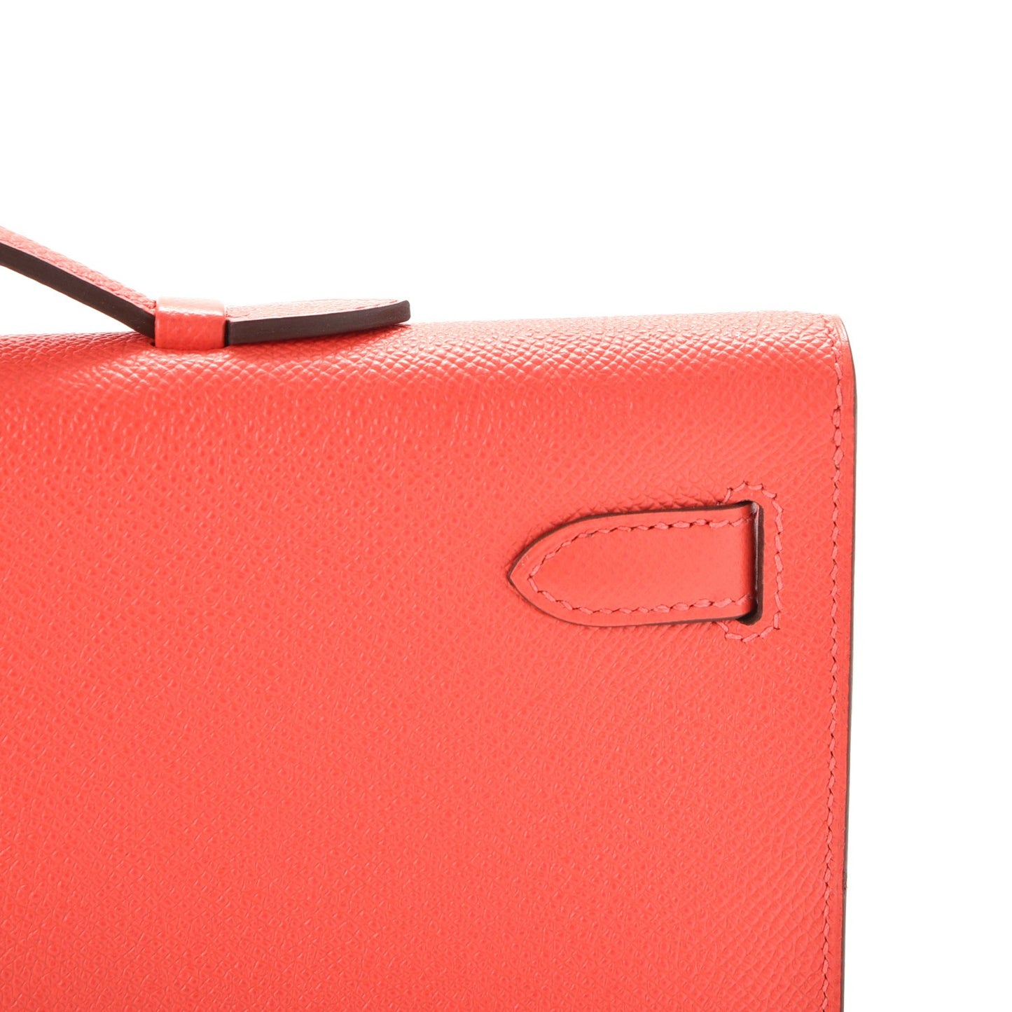 Epsom Kelly Cut Clutch Pochette Rose Jaipur