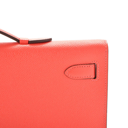 Hermes Epsom Kelly Cut Clutch Pochette Rose Jaipur 11 of 30
